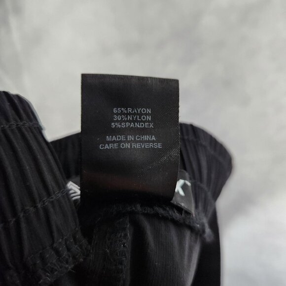 Athletex Jogger Pants Mens Large Black Tapered Drawstring Water Resistant Nylon - Picture 6 of 12